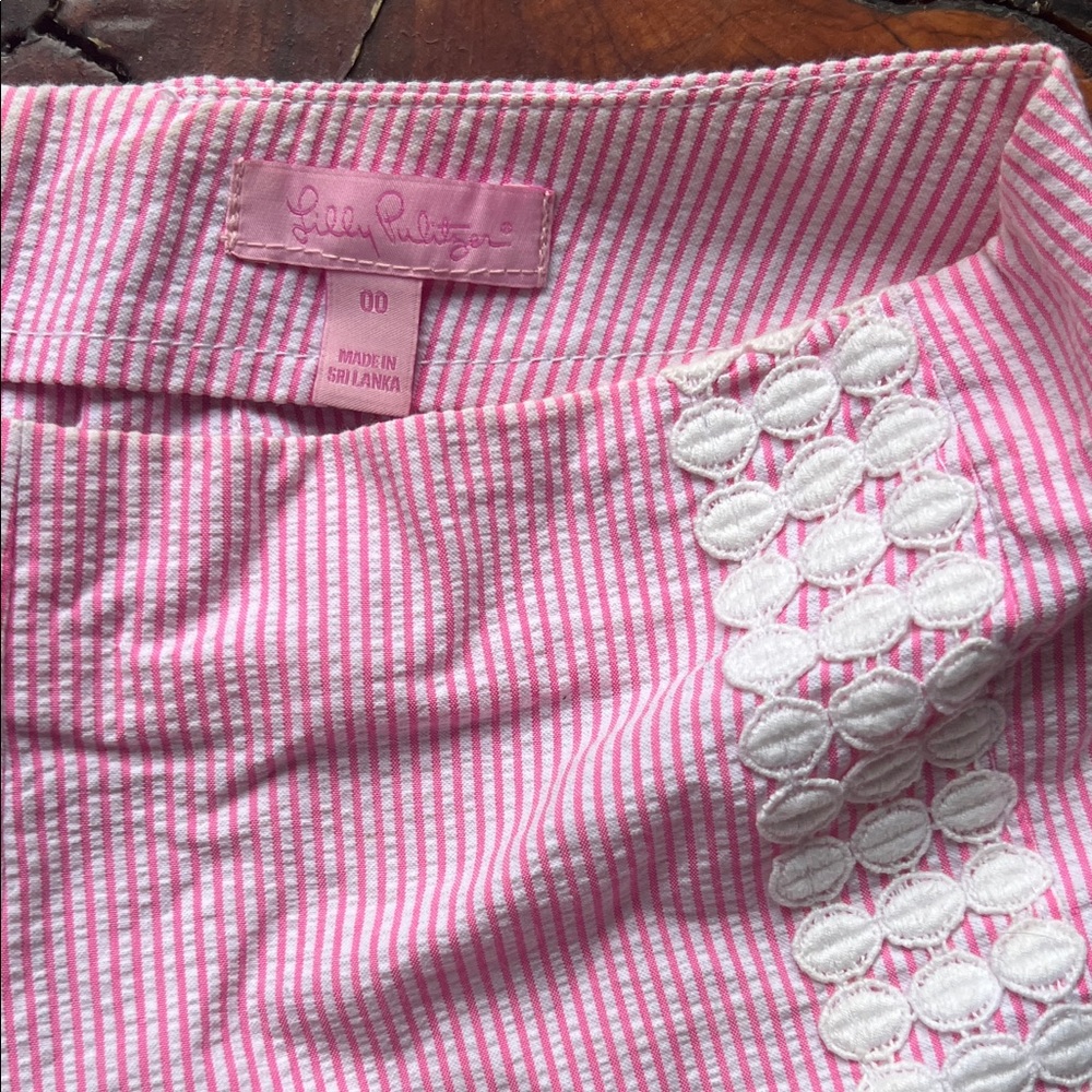 Lilly Pulitzer Pink and White Striped Shorts